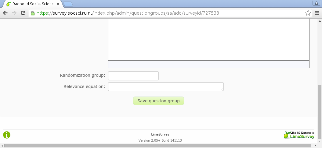 save question group