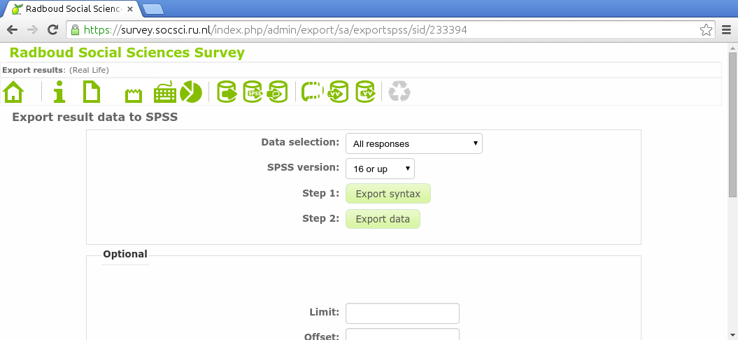 spss screen